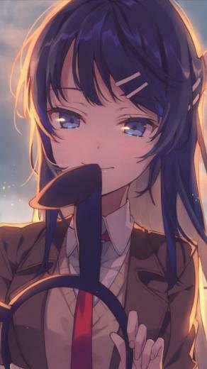 Wallpaper Beautiful Anime Girl Mai Sakurajima