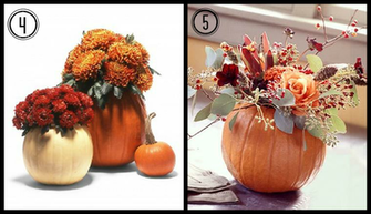 Fall Flowers And Pumpkins Flower Pumpkin Planters