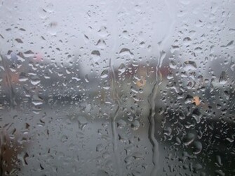 Rain Glass Wallpaper Raindrops On
