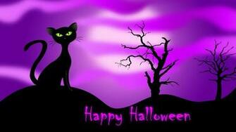Happy Halloween Cat HD Wallpaper