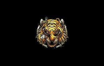 Wallpaper Fantasy Art Tiger Vector Background Illustration