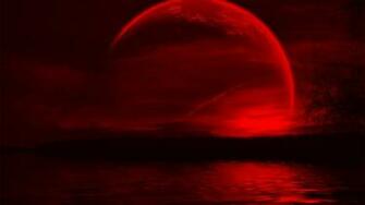 Super Moon Lunar Eclipse Wallpaper HD Blood Red