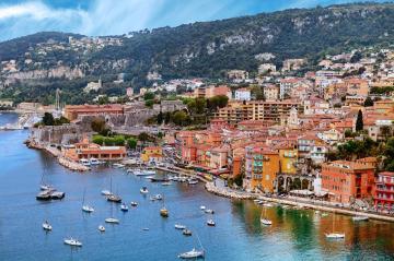 Desktop Wallpaper France Nice Coast Sailing Cities Building