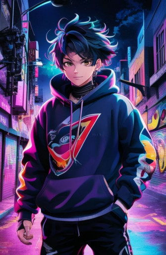 Anime Guy With Hoodie Wallpaper