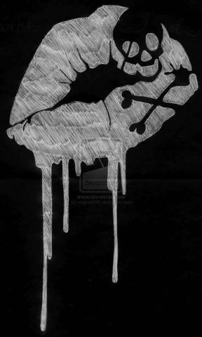 Angie D On Gothic Skull Wallpaper Art
