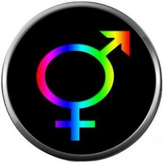 Amazon Black Background With Transgender Symbol Colorful