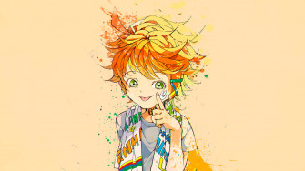 The Promised Neverland S Emma Standing Courageously In A Wallpaper