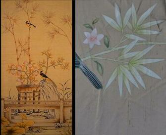 Chinese Wallpaper Chinoiserie Silk Hand