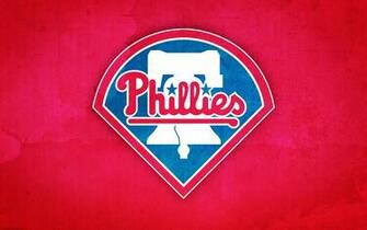 Phillies Logo On Red Stained Background X