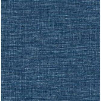 A Street Sq Ft Exhale Denim Faux Grasscloth Wallpaper