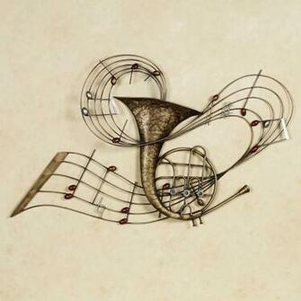 Artamong The Music French Horn Metal Wall Art Ifnaia Trending Image