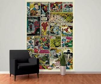 1wall Marvel Comic Strip Wall Mural Wallpaper Home Deco Childrens