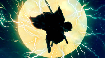 Zenitsu With Yellow Moon Wallpaper