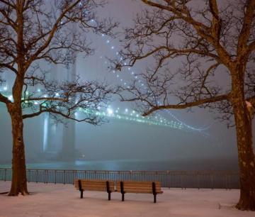 Sea Side Night Winter Wallpaper Lighted S San
