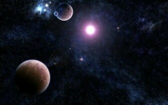 Purple Planets Wallpaper