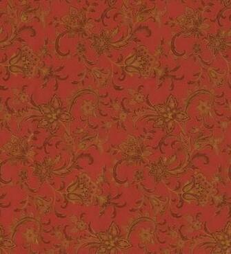 Athena All Over Floral Wallpaper Terracotta Gold Traditional