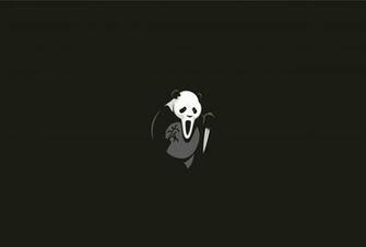 Wallpaper Minimalistes Panda Scream