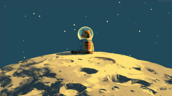 Cartoon Astronaut Wallpaper