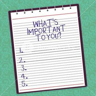 Writing Note Showing What S Is Important To Youquestion Business