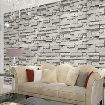 Real Look Realistic Brick Wall Wallpaper White Grey Deep Embossed