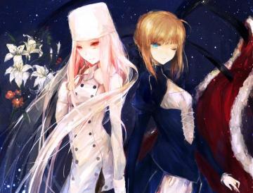 Fate Stay Night Zero Irisviel Von Einzbern Saber Wallpaper