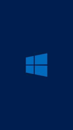 Blue Minimalistic Metro Windows Dark Clean Logo Wallpaper