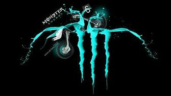 Monster Energy Logo Azure Green Fantasy Kawasaki Motocross Design