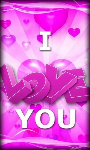 Bigger Pink I Love You Live Wallpaper For Android Screenshot