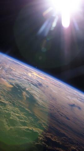The iPhone Wallpaper Earth Sun Space