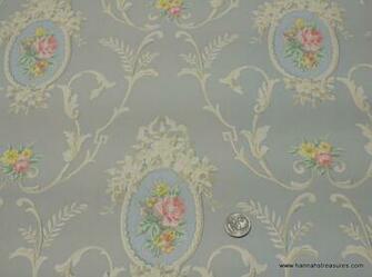 1940s Vintage Wallpaper Large Cabbage Rose By Hannahstreasures