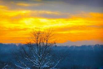 Winter Warm Sky Wallpaper