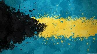 Bahamas Flag Wallpaper Grungy Splatter By Garyckarntzen On