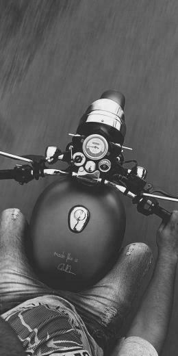 Royal Enfield Classic Stealth Black iPhone Wallpaper Moto
