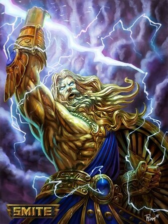 Zeus Smite Wallpaper Official Gold Skin
