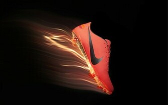 Shoes Nike Flame Orange Spikes Wallpaper