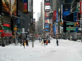 Winter Snow Storm New York City Times Square Public Domain