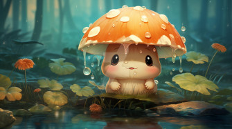Kawaii Mushroom Wallpaper By Belindabindi