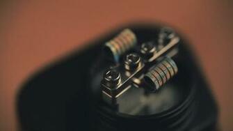 Coil Heating Of Rda Atomizer For Vaping Or E Cigarette Vape Macro