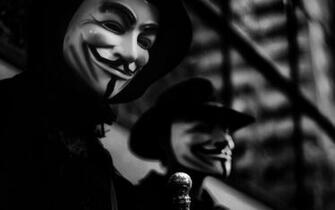 Anonymous Masks Wallpaper