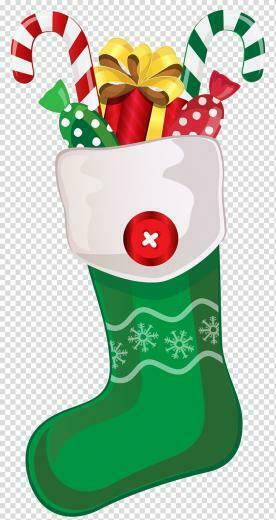 Green And White Christmas Sock Ing