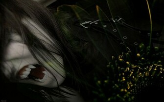 Dark Fantasy Vampire Fangs Horror Scary Creepy Spooky Face Wallpaper