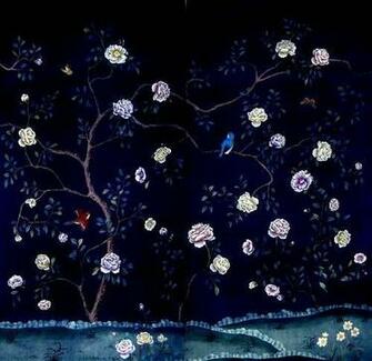 Sell Chinese Hand Painted Wallpaper Chinoiserie La Chibeau