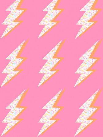 Lightning Bolt Background Wallpaper Preppy Pink