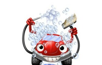 Art Car Wash Red Self Service Bubbles Water