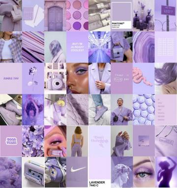 Pastel Purple Aesthetic Boujee Wall Collage Kit D G Tal In