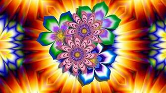 Pink Fractal Flowers Wallpaper Abstract