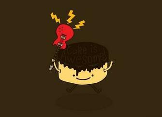 Cake Is Awesome Cartoon Wallpaper Jpg