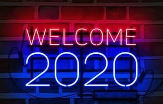Wallpaper Neon Happy New Year Sign My Works
