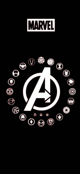 Avengers Logo Minimalist Marvel iPhone Xr Wallpaper