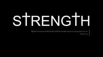Strength Text On Black Bacground God Jesus Christ Christianity